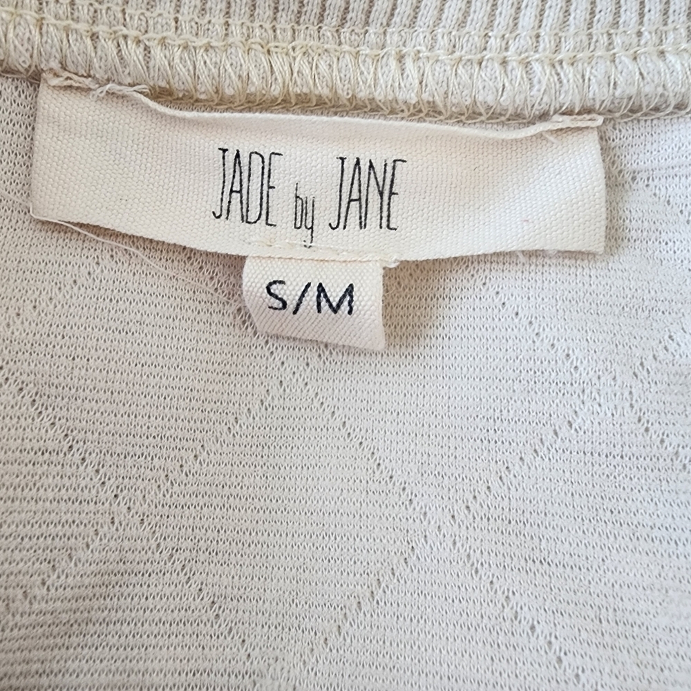 Jade by Jane Quilted Diamond Colorblock Babydoll Mini Dress Cream Taupe Size S/M - Picture 7 of 9